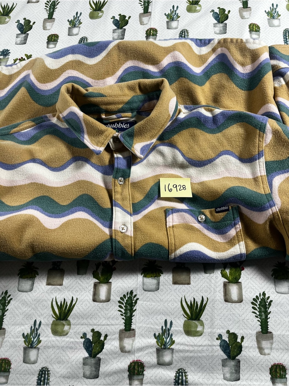 Chubbies Men’s “The Wiggle” LS Flannel Overshirt Button Up Size Large - Picture 16 of 16